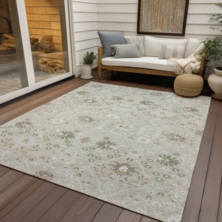 Piper Looms Chantille Traditional ACN1009 Beige Machine Washable Area Rug Outdoor Lifestyle Image Feature