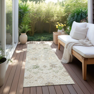 Piper Looms Chantille Traditional ACN1009 Beige Machine Washable Area Rug Runner Outdoor Lifestyle Image Feature