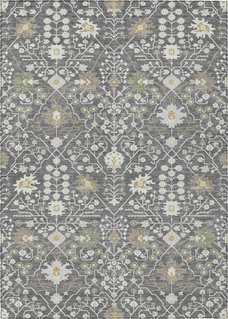 Piper Looms Chantille Traditional ACN1009 Charcoal Machine Washable Area Rug main image