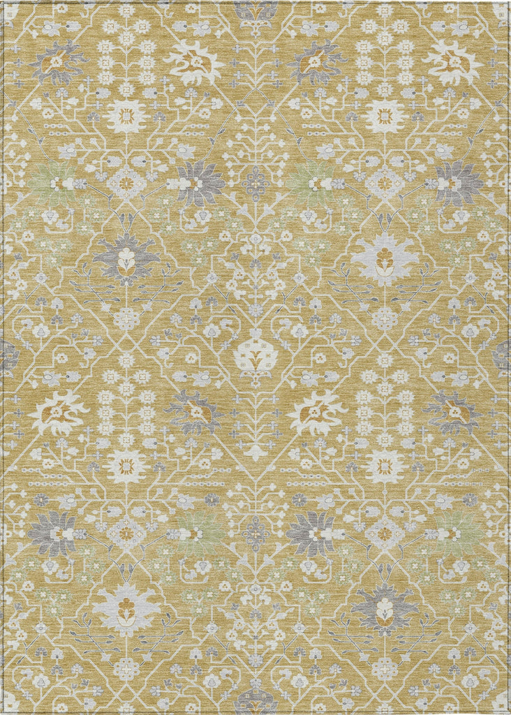 Piper Looms Chantille Traditional ACN1009 Gold Machine Washable Area Rug main image