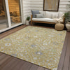 Piper Looms Chantille Traditional ACN1009 Gold Machine Washable Area Rug Outdoor Lifestyle Image Feature