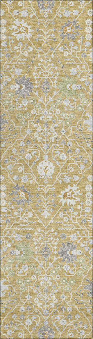 Piper Looms Chantille Traditional ACN1009 Gold Machine Washable Area Rug Runner Main Image