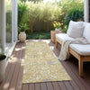 Piper Looms Chantille Traditional ACN1009 Gold Machine Washable Area Rug Runner Outdoor Lifestyle Image Feature