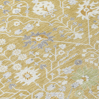 Piper Looms Chantille Traditional ACN1009 Gold Machine Washable Area Rug Swatch Image