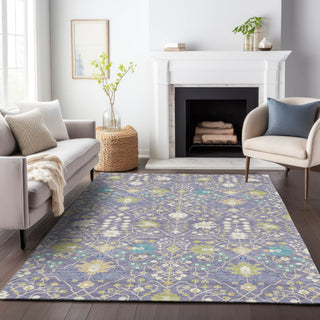 Piper Looms Chantille Traditional ACN1009 Lavender Machine Washable Area Rug Lifestyle Image Feature
