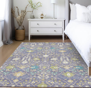 Piper Looms Chantille Traditional ACN1009 Lavender Machine Washable Area Rug Lifestyle Image Feature