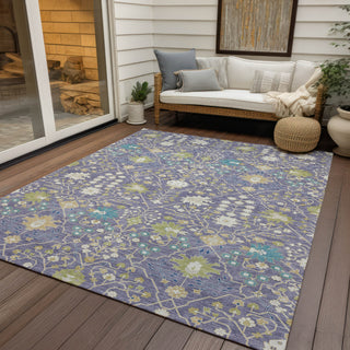 Piper Looms Chantille Traditional ACN1009 Lavender Machine Washable Area Rug Outdoor Lifestyle Image Feature
