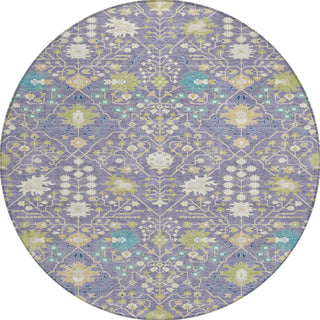 Piper Looms Chantille Traditional ACN1009 Lavender Machine Washable Area Rug Round Main Image