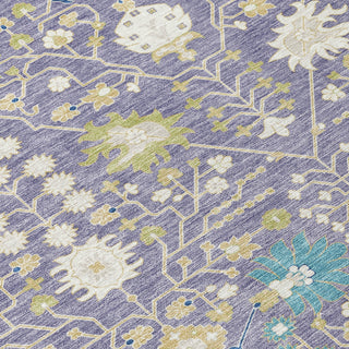 Piper Looms Chantille Traditional ACN1009 Lavender Machine Washable Area Rug Swatch Image