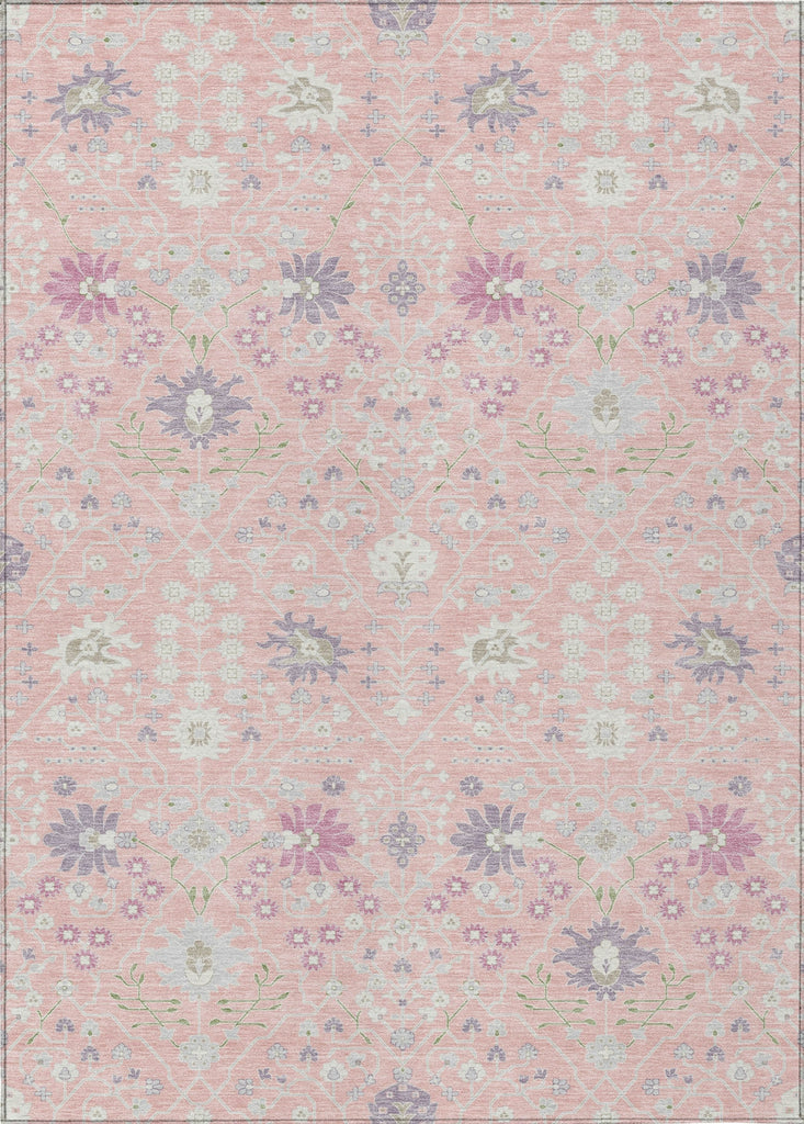 Piper Looms Chantille Traditional ACN1009 Pink Machine Washable Area Rug main image