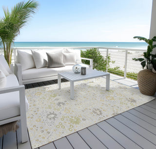 Piper Looms Chantille Traditional ACN1009 Silver Machine Washable Area Rug Outdoor Lifestyle Image Feature
