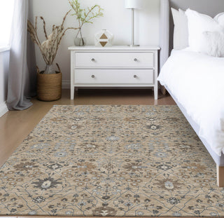 Piper Looms Chantille Traditional ACN1009 Taupe Machine Washable Area Rug Lifestyle Image Feature