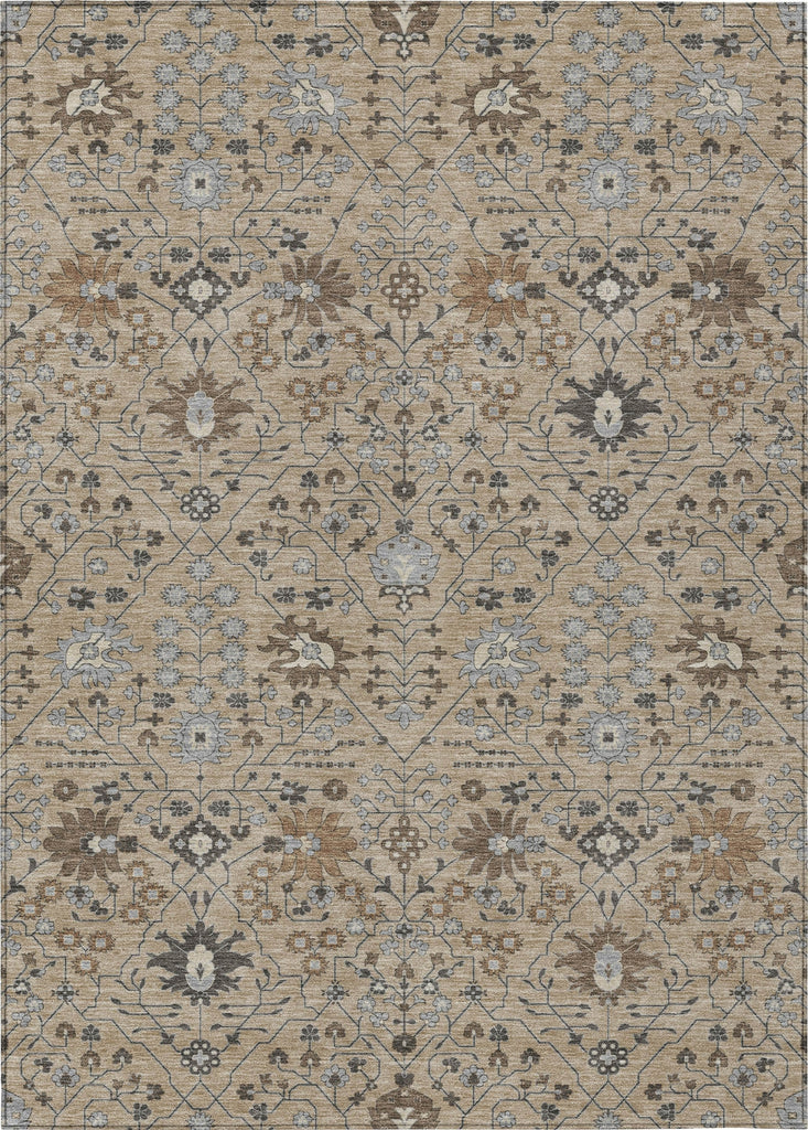 Piper Looms Chantille Traditional ACN1009 Taupe Machine Washable Area Rug main image
