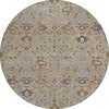 Piper Looms Chantille Traditional ACN1009 Taupe Machine Washable Area Rug Round Main Image