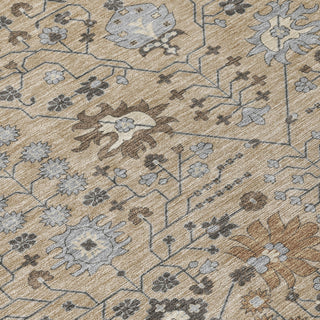 Piper Looms Chantille Traditional ACN1009 Taupe Machine Washable Area Rug Swatch Image
