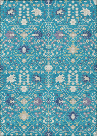 Piper Looms Chantille Traditional ACN1009 Teal Machine Washable Area Rug main image