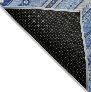 Piper Looms Chantille Tribal ACN1010 Blue Machine Washable Area Rug Backing Image