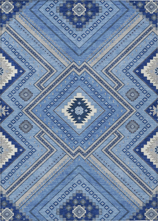 Piper Looms Chantille Tribal ACN1010 Blue Machine Washable Area Rug main image