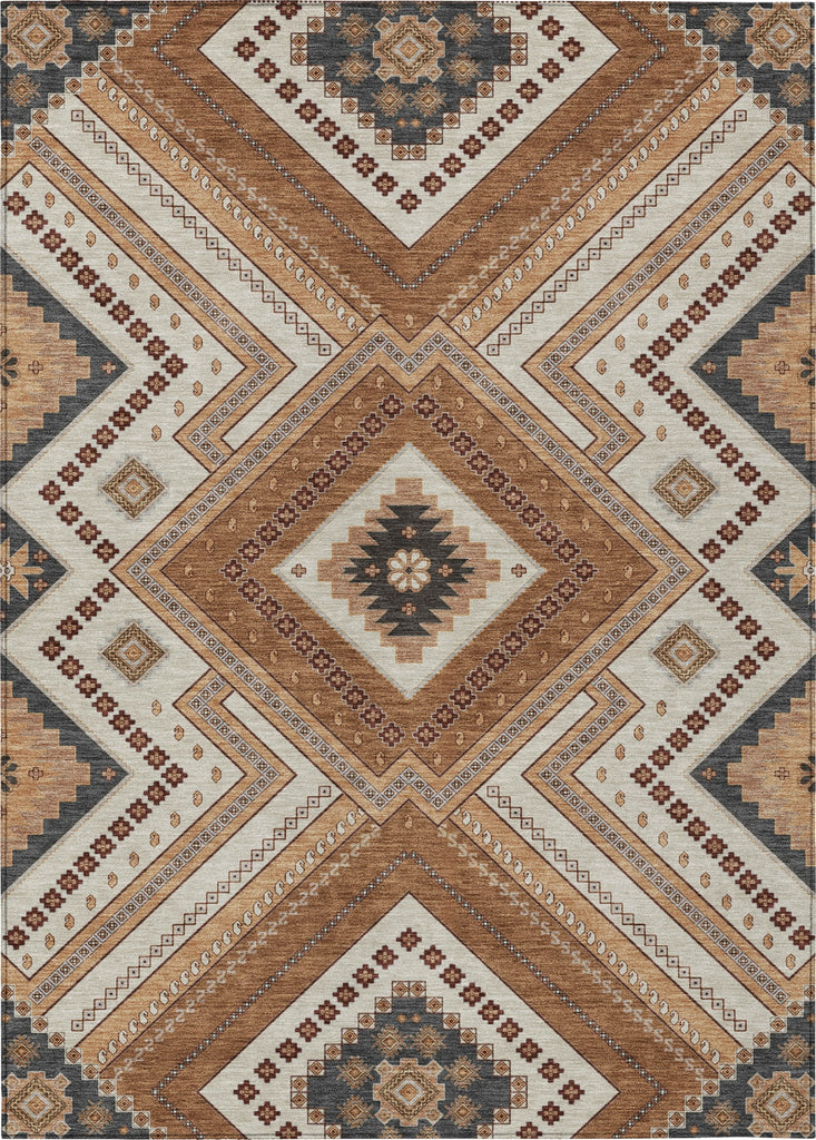 Piper Looms Chantille Tribal ACN1010 Copper Machine Washable Area Rug main image