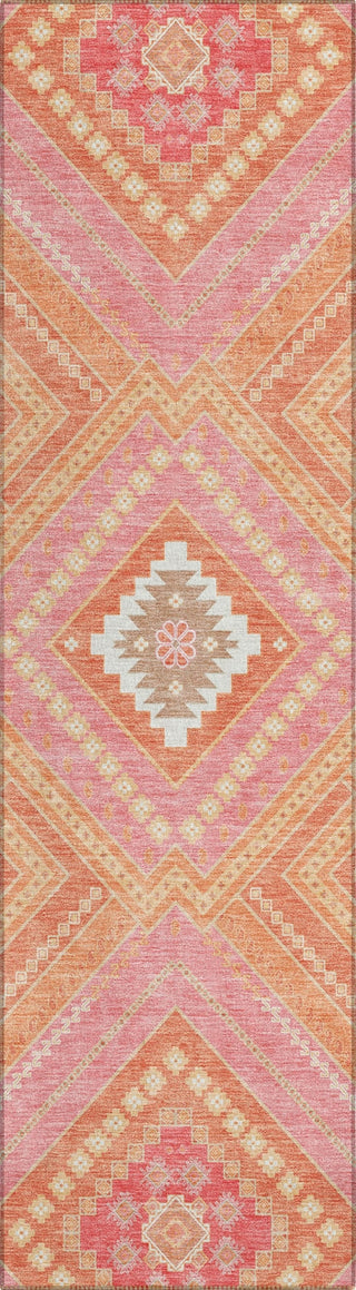 Piper Looms Chantille Tribal ACN1010 Coral Machine Washable Area Rug Runner Main Image