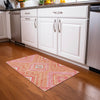 Piper Looms Chantille Tribal ACN1010 Coral Machine Washable Area Rug Scatter Lifestyle Image Feature
