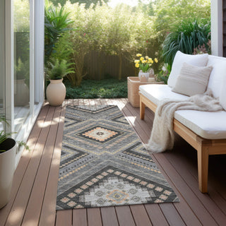 Piper Looms Chantille Tribal ACN1010 Gray Machine Washable Area Rug Runner Outdoor Lifestyle Image Feature