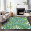 Piper Looms Chantille Tribal ACN1010 Lime Machine Washable Area Rug Lifestyle Image Feature