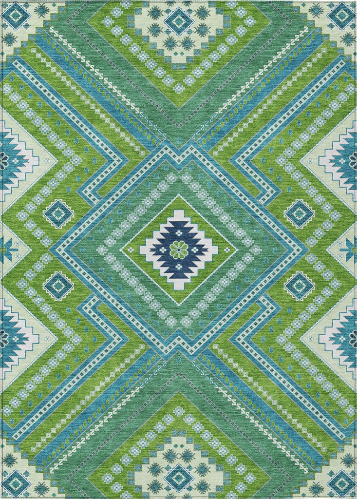 Piper Looms Chantille Tribal ACN1010 Lime Machine Washable Area Rug main image