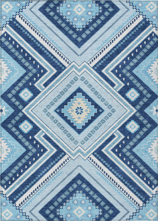 Piper Looms Chantille Tribal ACN1010 Navy Machine Washable Area Rug main image