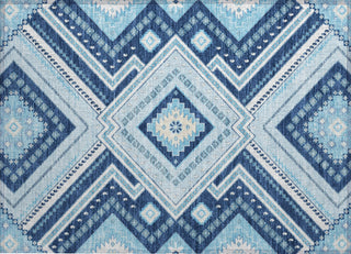 Piper Looms Chantille Tribal ACN1010 Navy Machine Washable Area Rug Scatter Main Image