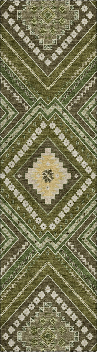 Piper Looms Chantille Tribal ACN1010 Olive Machine Washable Area Rug Runner Main Image