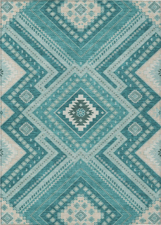 Piper Looms Chantille Tribal ACN1010 Teal Machine Washable Area Rug main image