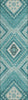 Piper Looms Chantille Tribal ACN1010 Teal Machine Washable Area Rug Runner Main Image