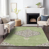 Piper Looms Chantille Oriental ACN1011 Aloe Machine Washable Area Rug Lifestyle Image Feature