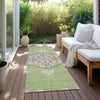 Piper Looms Chantille Oriental ACN1011 Aloe Machine Washable Area Rug Runner Outdoor Lifestyle Image Feature