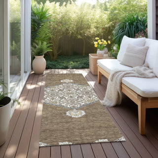 Piper Looms Chantille Oriental ACN1011 Brown Machine Washable Area Rug Runner Outdoor Lifestyle Image Feature