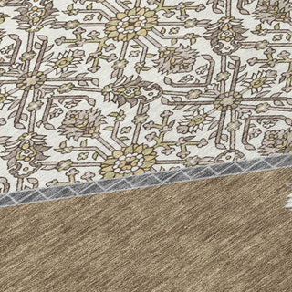 Piper Looms Chantille Oriental ACN1011 Brown Machine Washable Area Rug Swatch Image