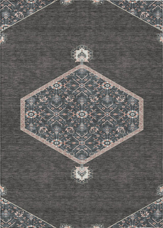 Piper Looms Chantille Oriental ACN1011 Charcoal Machine Washable Area Rug main image
