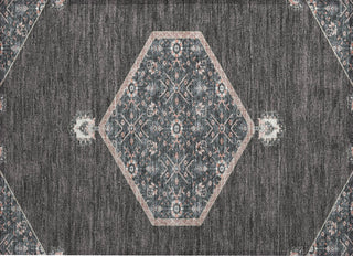 Piper Looms Chantille Oriental ACN1011 Charcoal Machine Washable Area Rug Scatter Main Image