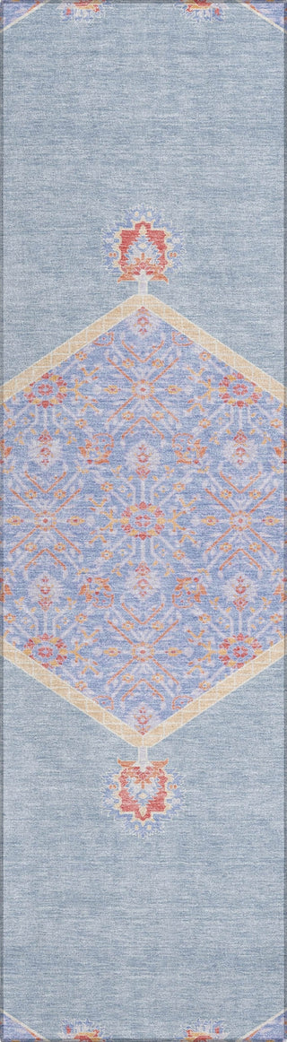 Piper Looms Chantille Oriental ACN1011 Denim Machine Washable Area Rug Runner Main Image