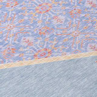 Piper Looms Chantille Oriental ACN1011 Denim Machine Washable Area Rug Swatch Image