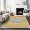 Piper Looms Chantille Oriental ACN1011 Gold Machine Washable Area Rug Lifestyle Image Feature