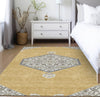 Piper Looms Chantille Oriental ACN1011 Gold Machine Washable Area Rug Lifestyle Image Feature