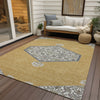 Piper Looms Chantille Oriental ACN1011 Gold Machine Washable Area Rug Outdoor Lifestyle Image Feature