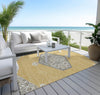 Piper Looms Chantille Oriental ACN1011 Gold Machine Washable Area Rug Outdoor Lifestyle Image Feature