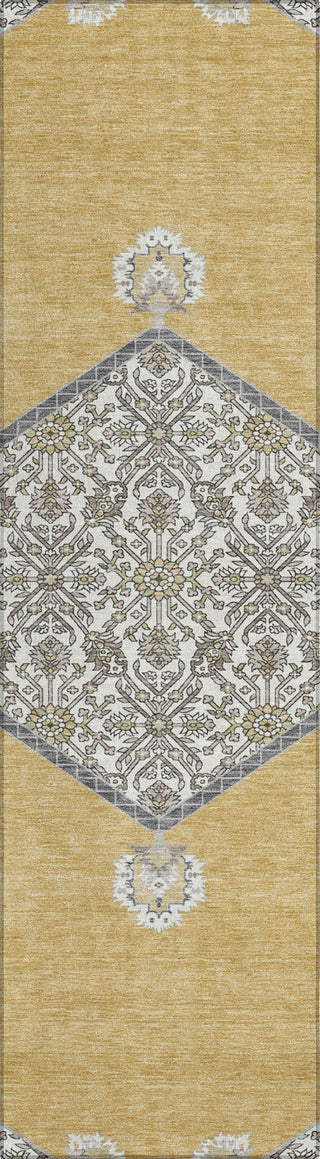 Piper Looms Chantille Oriental ACN1011 Gold Machine Washable Area Rug Runner Main Image