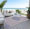 Piper Looms Chantille Oriental ACN1011 Lavender Machine Washable Area Rug Outdoor Lifestyle Image Feature