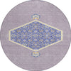 Piper Looms Chantille Oriental ACN1011 Lavender Machine Washable Area Rug Round Main Image