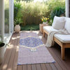 Piper Looms Chantille Oriental ACN1011 Lavender Machine Washable Area Rug Runner Outdoor Lifestyle Image Feature