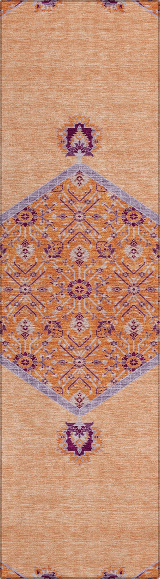 Piper Looms Chantille Oriental ACN1011 Peach Machine Washable Area Rug Runner Main Image